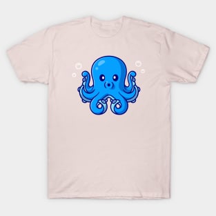 Cute Octopus Cartoon T-Shirt